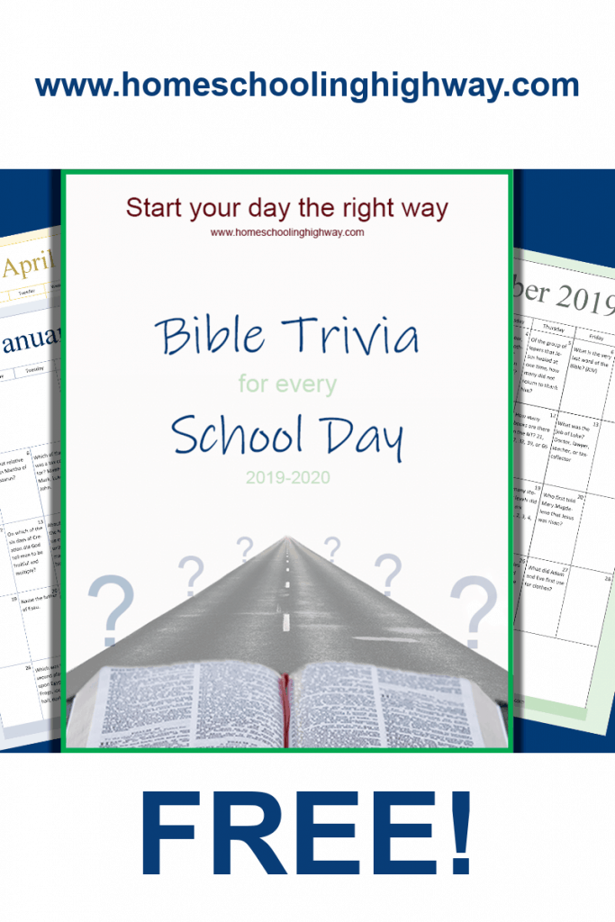 Bible Trivia Start Your Homeschool Day The Fun Way Homeschooling Highway