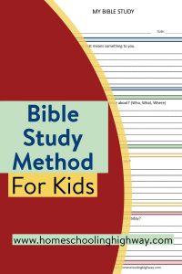 Easy to use Bible study method for kids