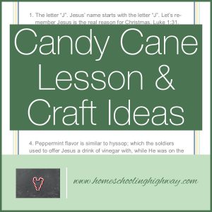 Candy cane lesson with craft list