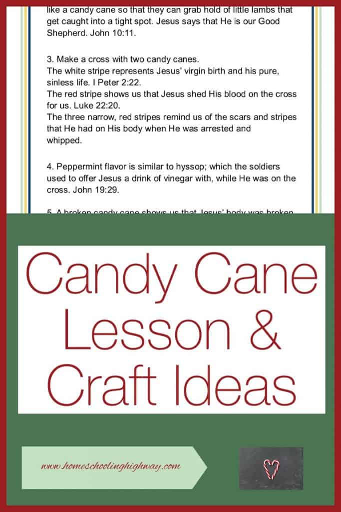 Candy cane lesson and craft ideas