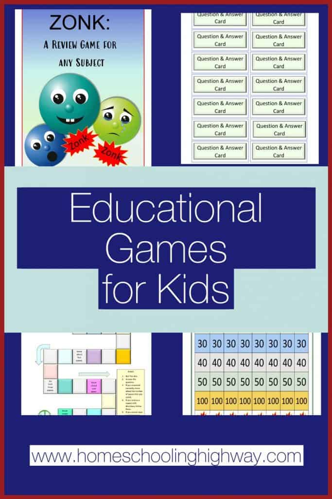 Educational Indoor Games for kids of all ages