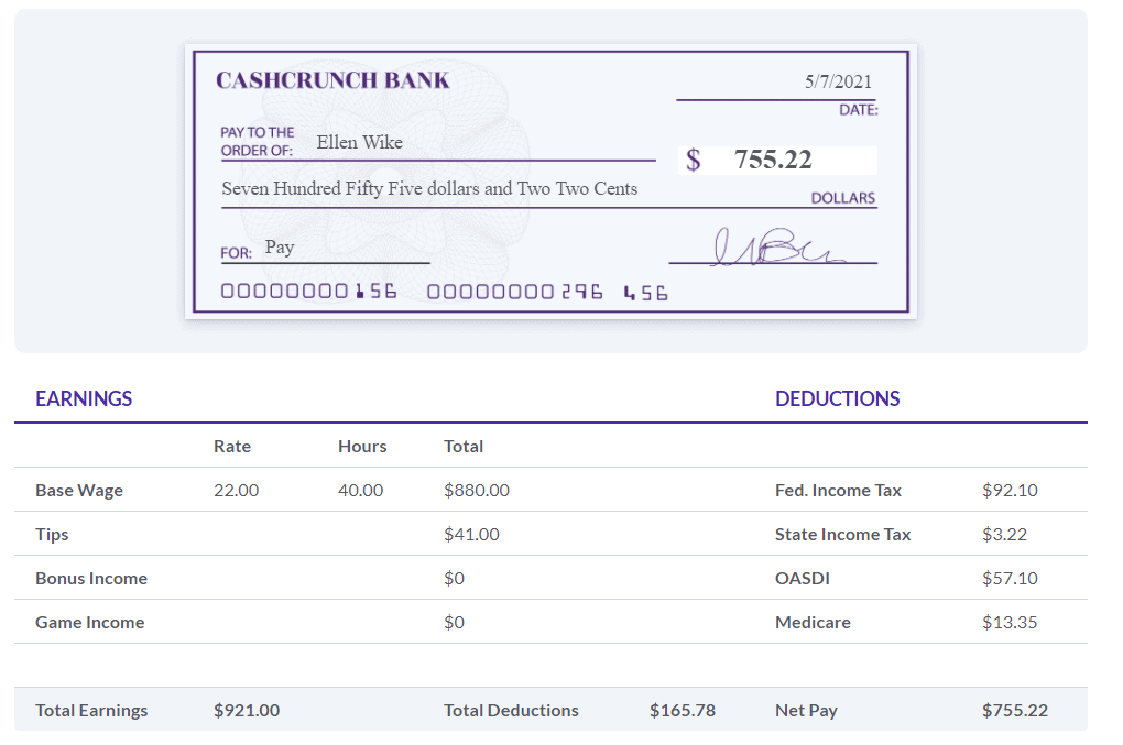 Paycheck for Personal Finance Lab's Budgeting Game