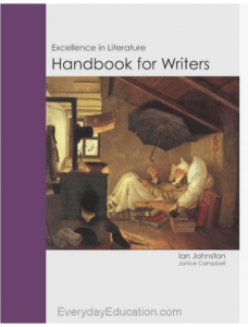 Book cover for Excellence in Literature Handbook for Writers