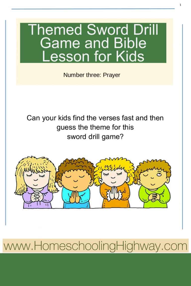 Bible sword drill and Bible lesson for kids