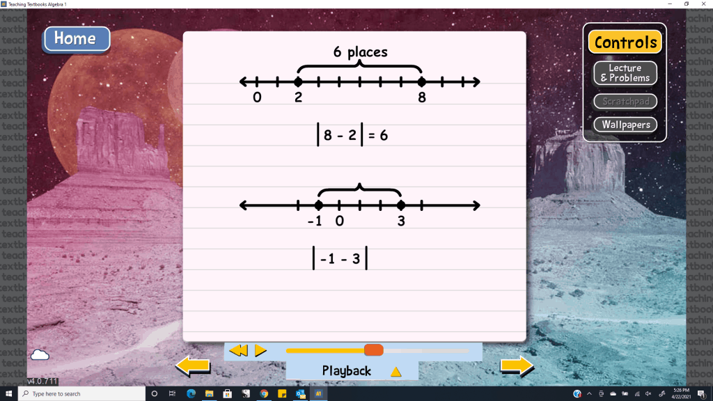 Algebra 1 Teaching Textbooks' Math 4.0 lesson explanation