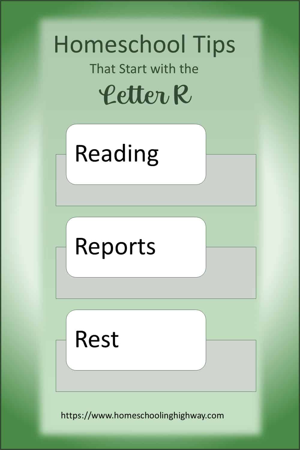 Homeschooling Tips That Start With R. Reading, Reports, Rest