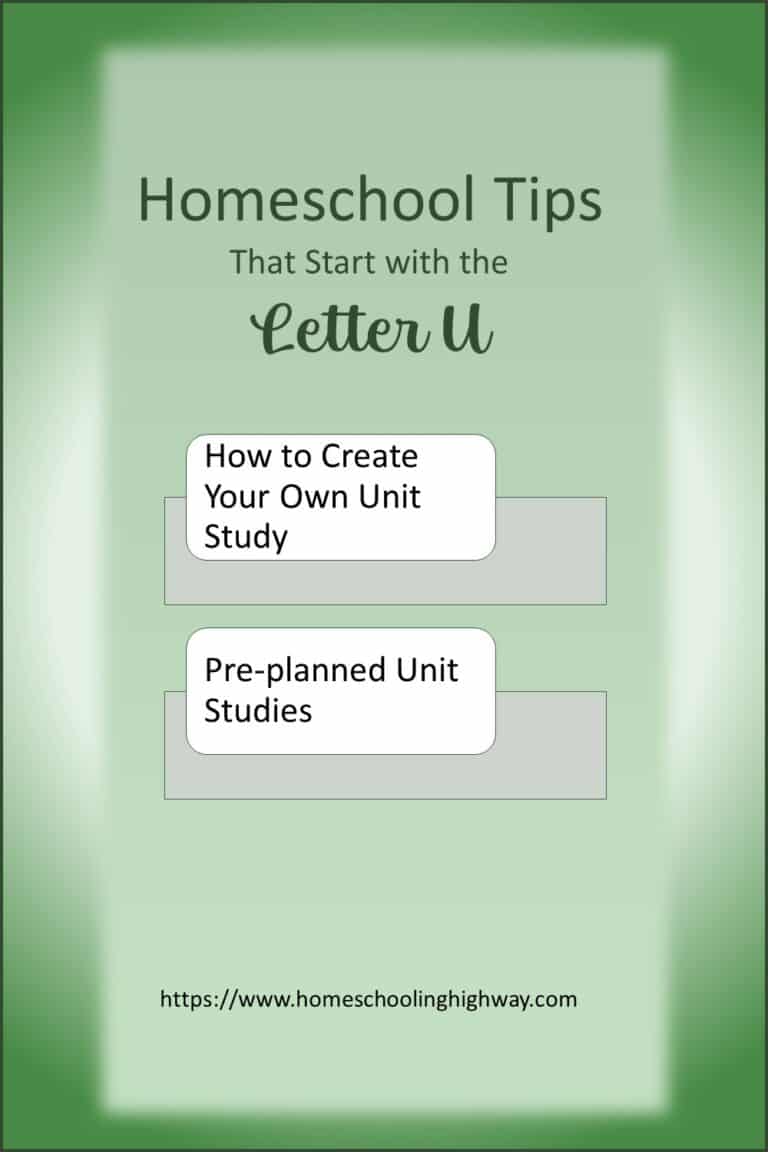 Homeschooling Tips from A to Z for 2022: The Letter U