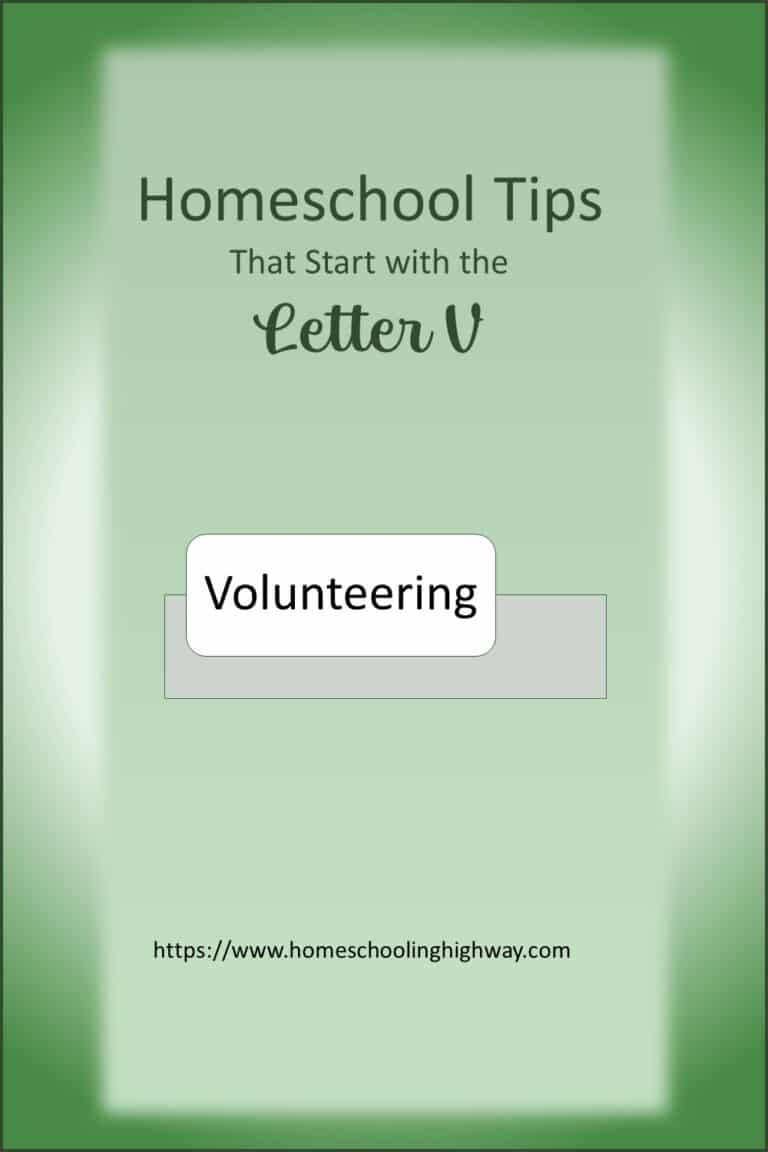 Homeschooling Tips from A to Z for 2022: The Letter V