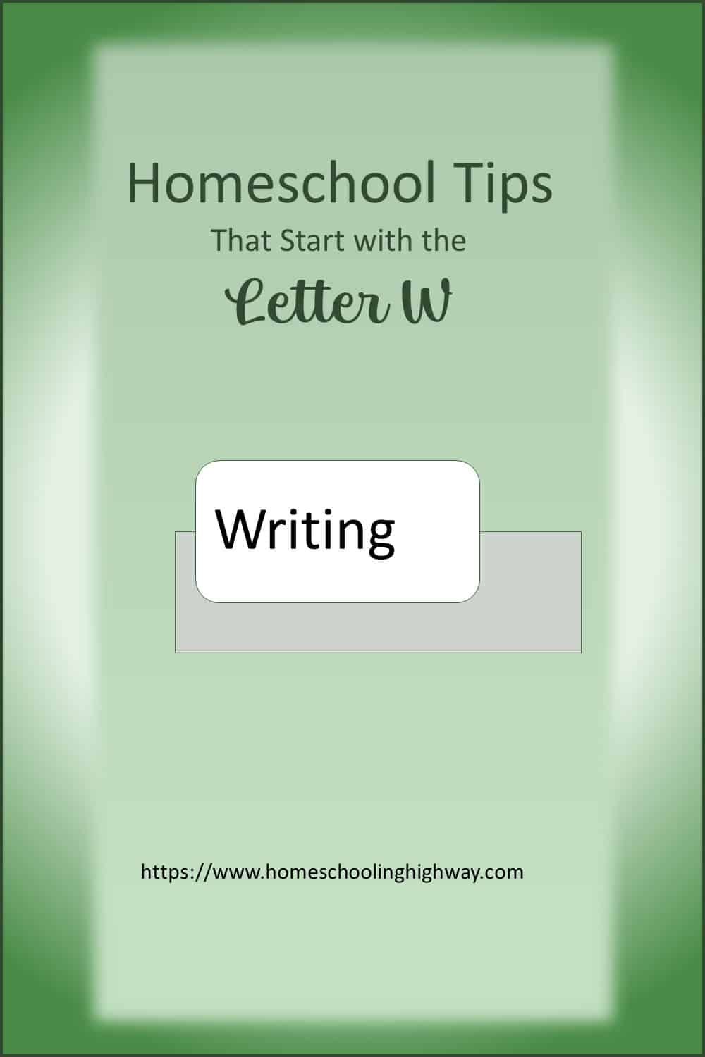 Homeschooling Tips That Start With W. Writing and Writing Prompts