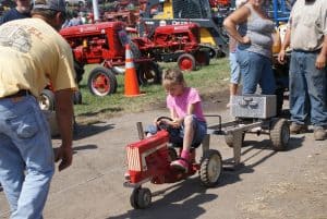 Pedal tractor pull at the steam engine show