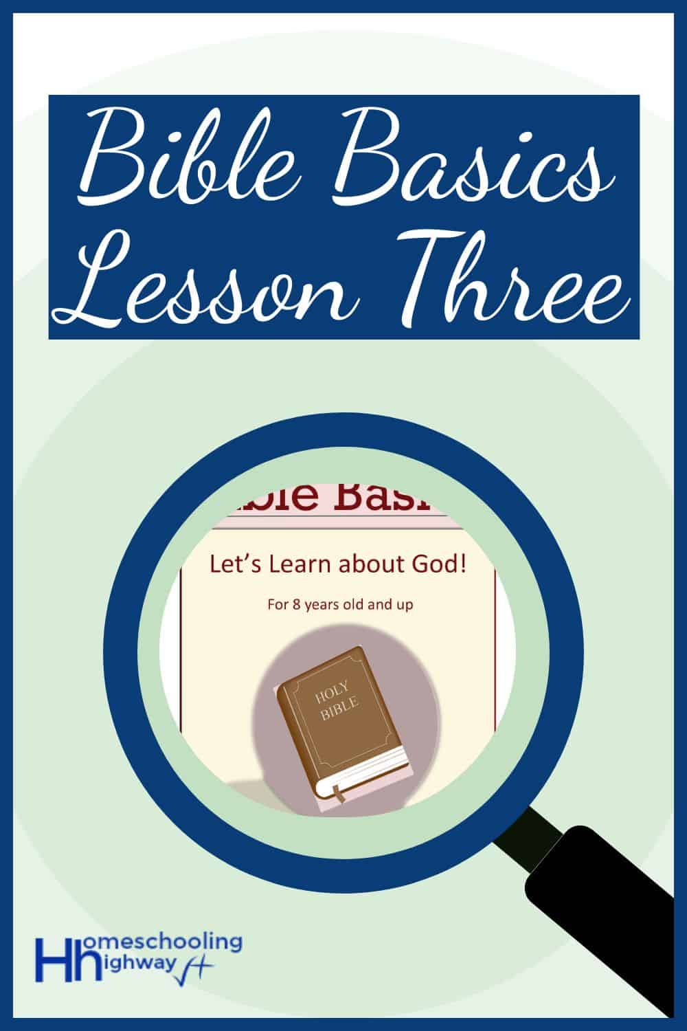 Let's Learn About God! Free Printable Basic Bible Lesson for kids