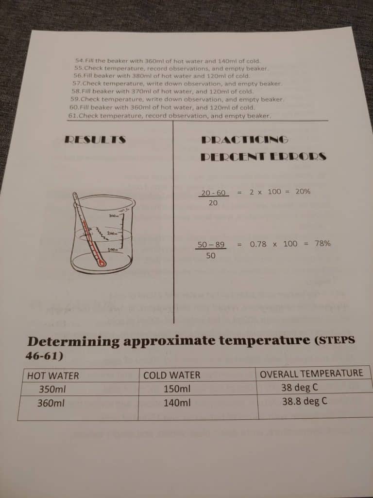 page 4 lab report for Greg Landry's Homeschool science