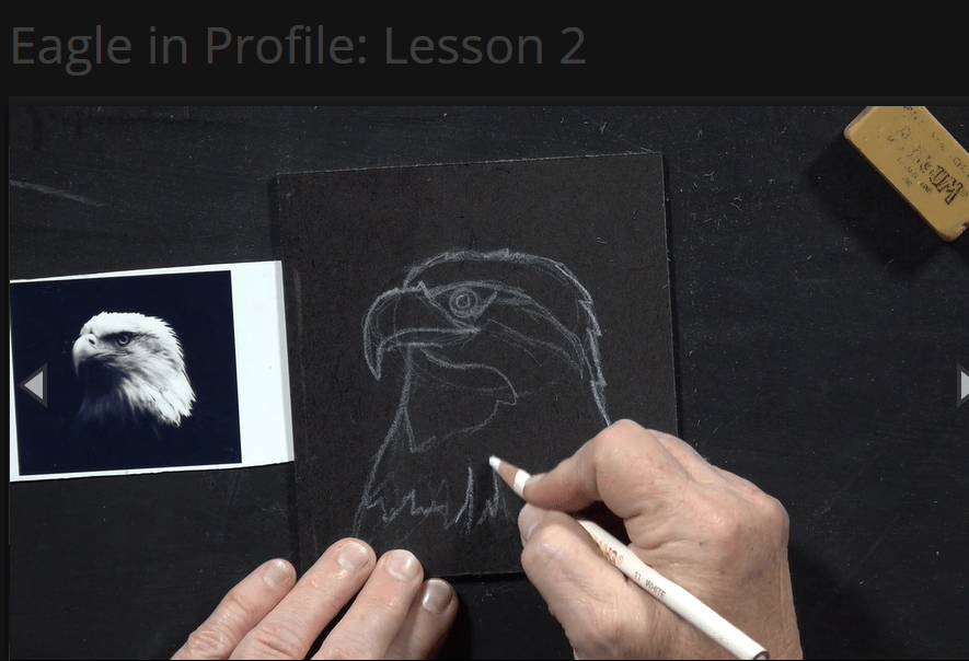 Ms. Sharon from Creating a Masterpiece teaches us how to draw an eagle's profile