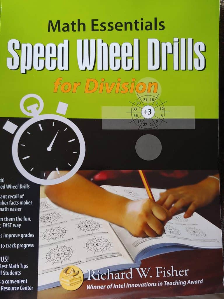 Speel wheel drill division workbook from Math Essentials