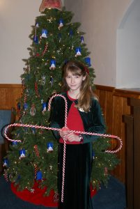 Volunteering at church in the Christmas program