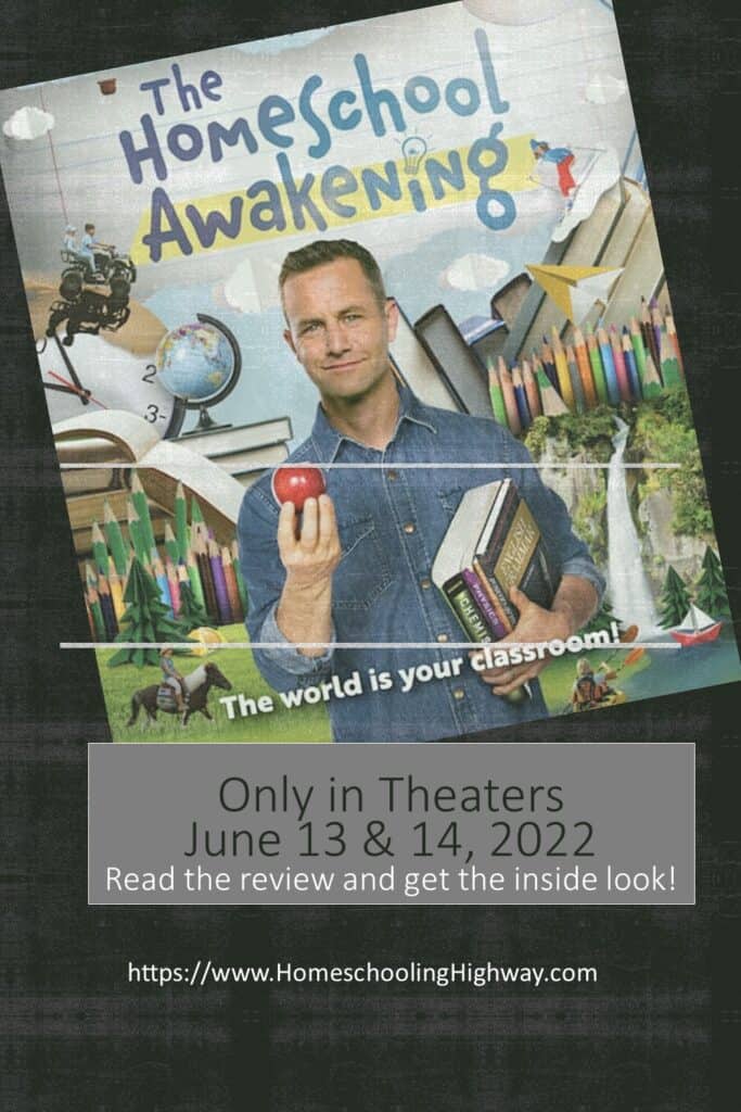 Movie cover image of Kirk Cameron holding an apple. The Homeschool Awakening. Movie Review by Homeschooling Highway