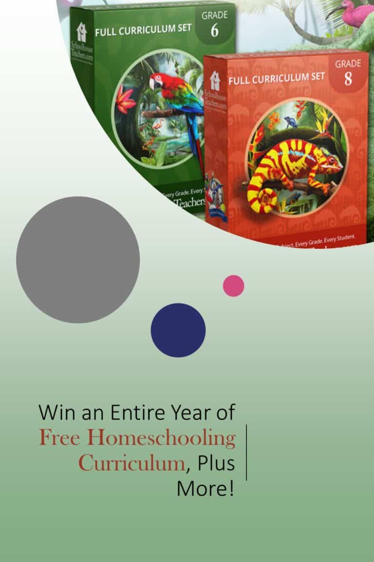 Win an Entire Year of Free Homeschooling Curriculum and Membership to SchoolhouseTeachers.com
