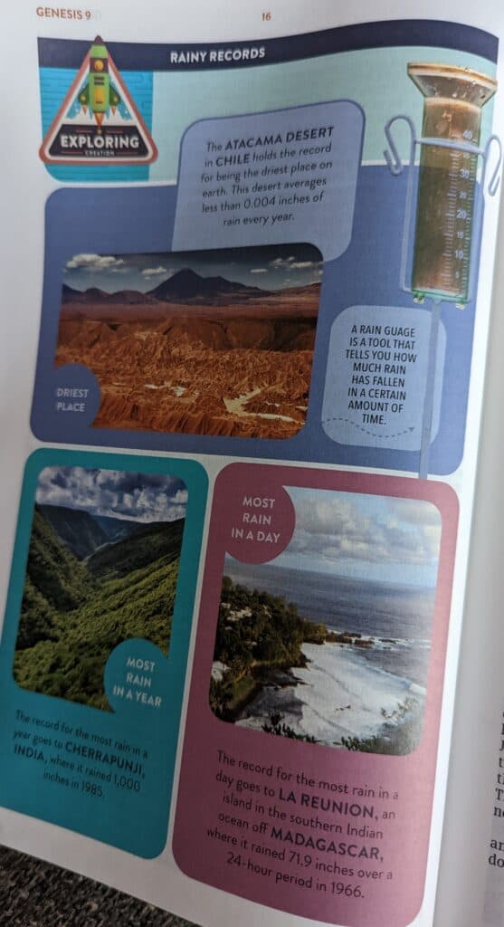 Exploring Creation page in the Young Explorer Bible. Reviewed by Homeschooling Highway