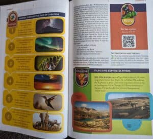 Charting History page in the Young Explorer Bible for Kids. Reviewed by Homeschooling Highway