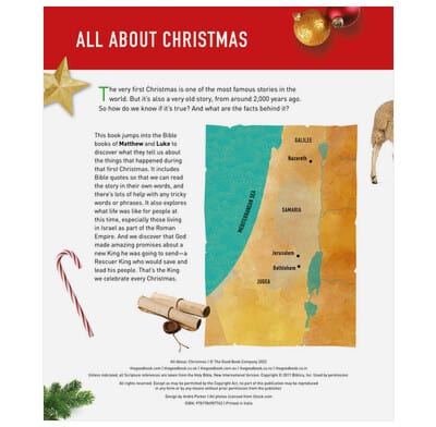 Inside page from All About Christmas, written by Alison Mitchell. Book reviewed by Homeschooling Highway