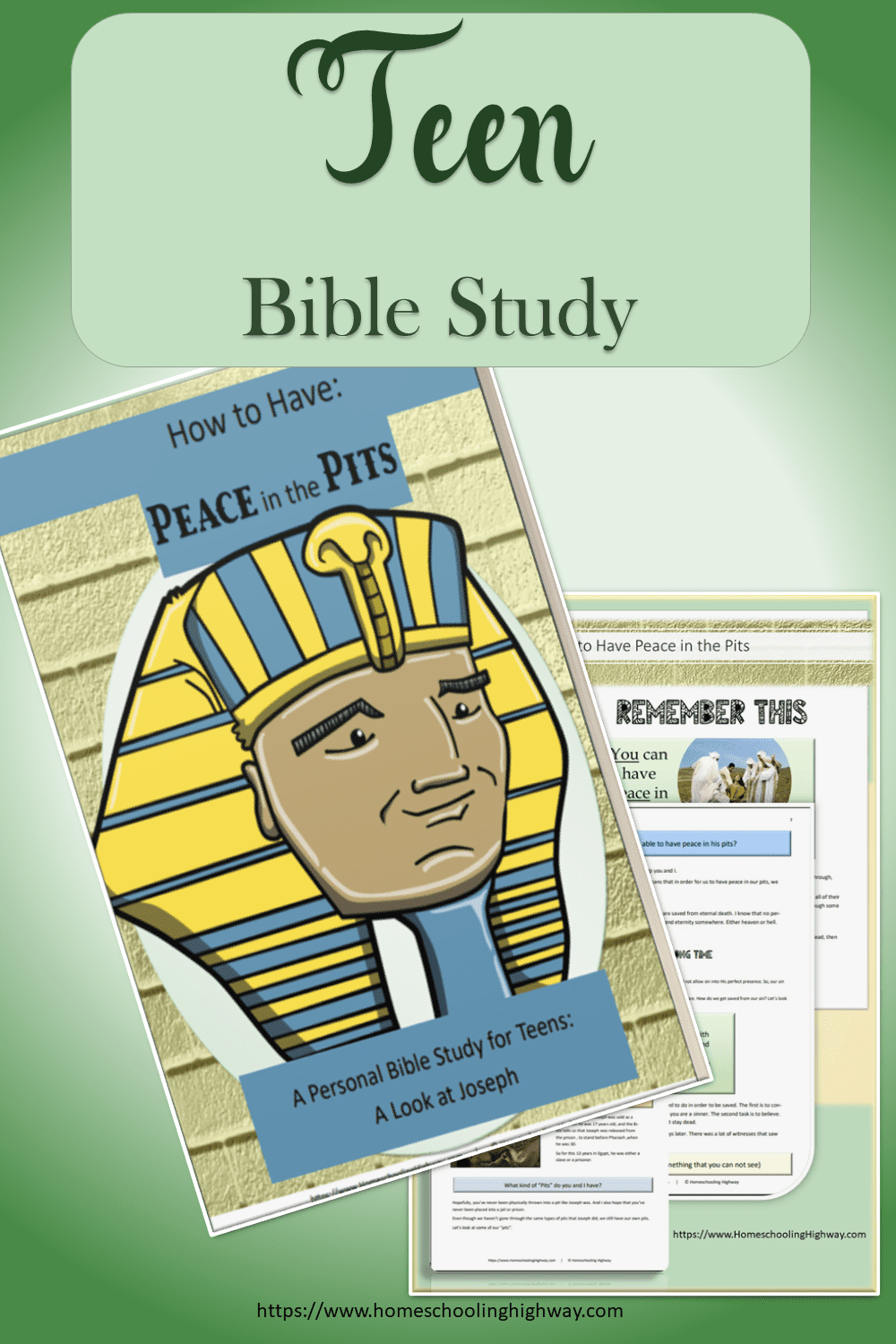 How to Have Peace in the Pits. A Teen Bible Study by Homeschooling Highway