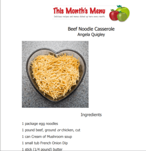Monthly menu recipe on SchoolhouseTeachers.com. Site review by Homeschooling Highway