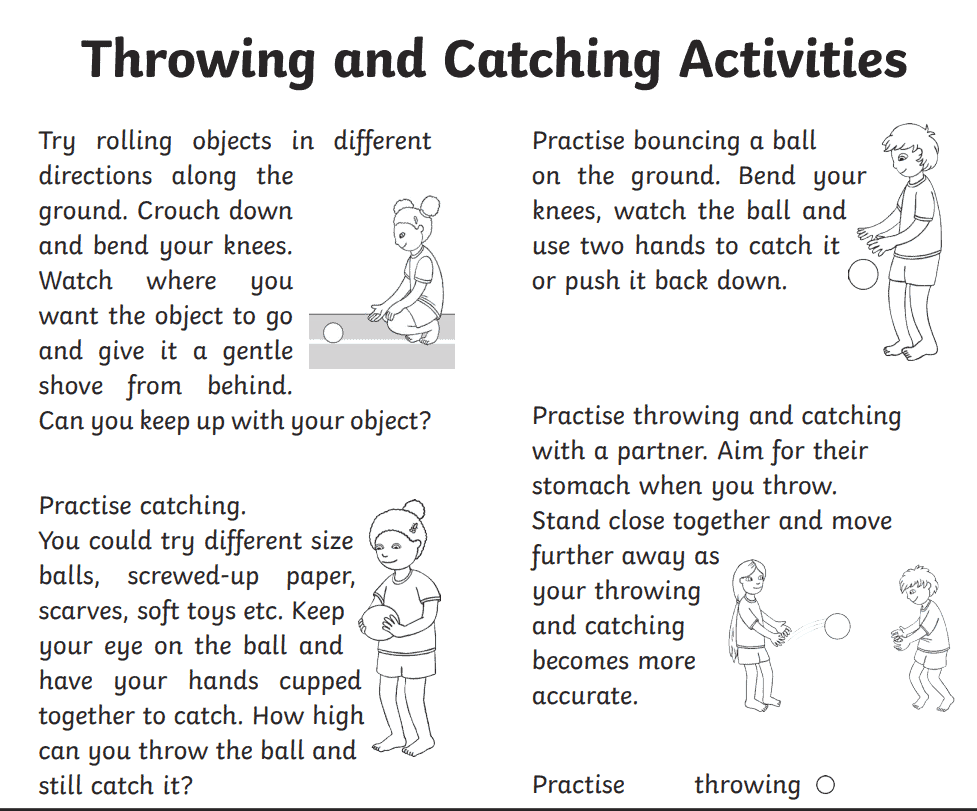 Phys Ed Throwing and Catching Activities on SchoolhouseTeachers.com. Reviewed by Homeschooling Highway