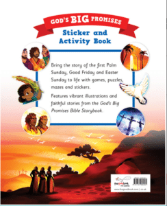 God's Big Promises Easter Sticker and Activity Book.. Writtn by Carl Laferton. Book reviewed by HomeschoolingHighway.com